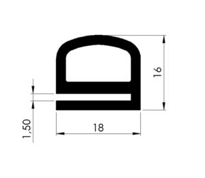 schéma joint pour porte battante étanche et passe-plat