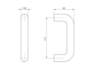 nylon door pull handle diagram