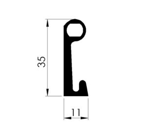 schéma de bourrelet d’huisserie FERMOD 8511