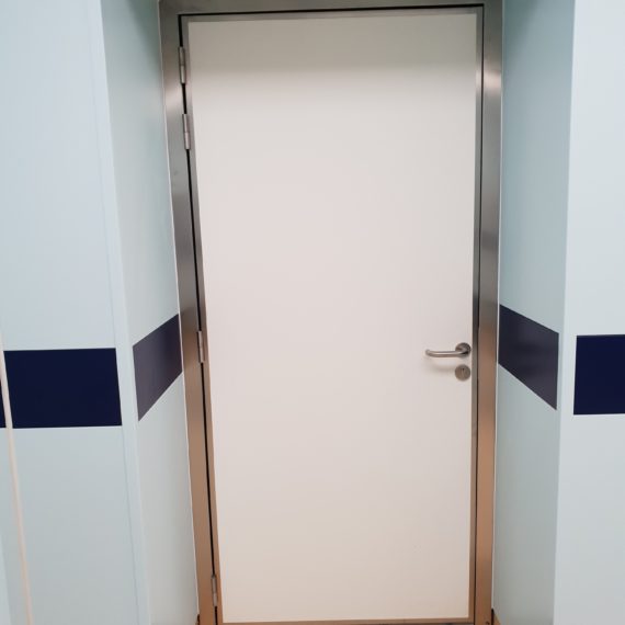 semi-insulated white service door