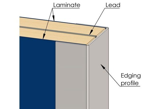 drawing of the SP240X anti-x-ray door