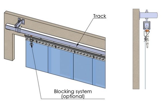 L22 pvc curtain rail system diagram