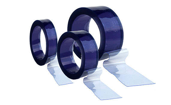 rolls of transparent soft PVC strips