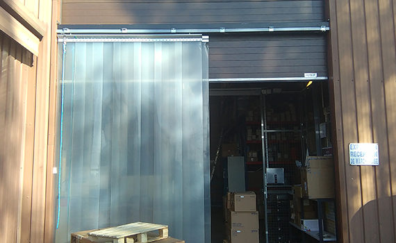 flexible PVC strip curtain for the food industry