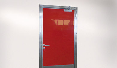 porte de service rouge Spenle