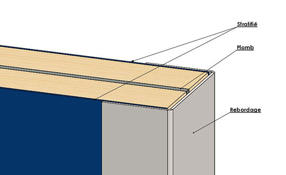 schéma structure d'une porte anti rayons X SPENLE