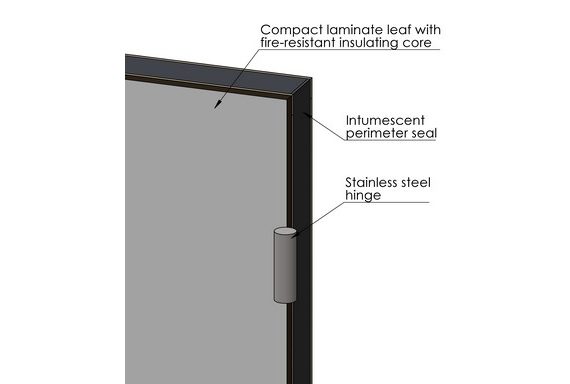 SP250 AIR&FIRE STOP door drawing